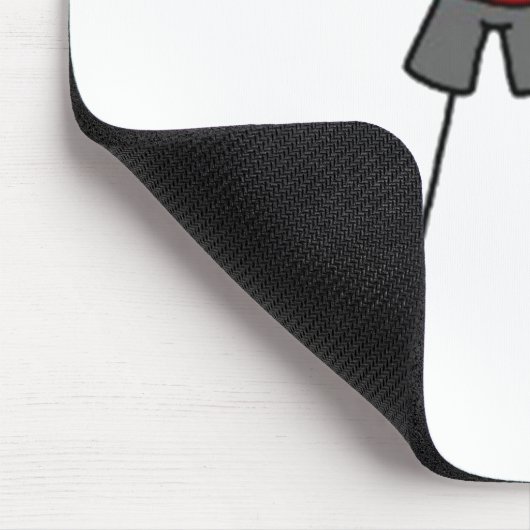 Strichmännchen zum Heben von Gewicht Mousepad (Ecke)