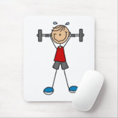 Strichmännchen zum Heben von Gewicht Mousepad (Mit Mouse)