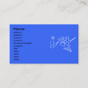 Strichmännchenband-Weiß-Kontur Visitenkarte