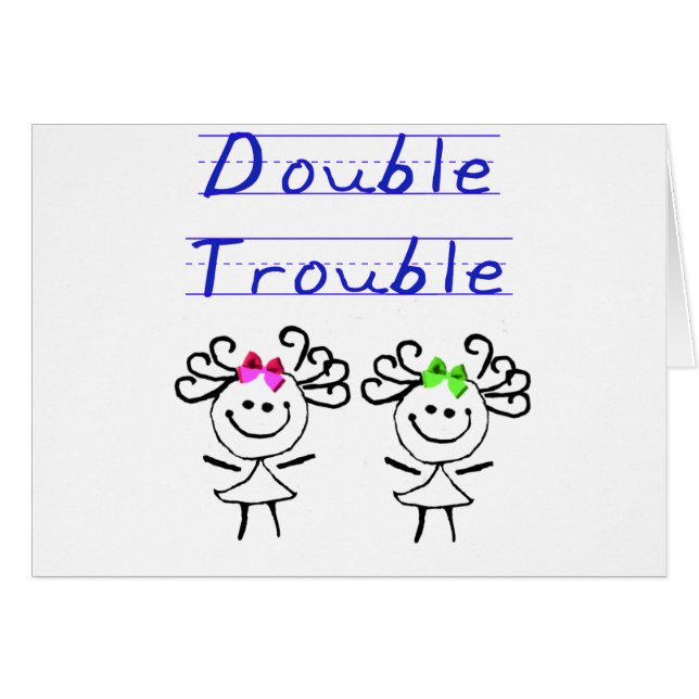 Strichmännchendoppelmädchen (Vorderseite (Horizontal))