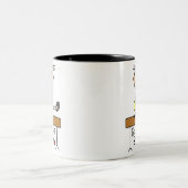 StrichmännchenGymnast auf Schwebebalken-Tasse Zweifarbige Tasse (Mittel)