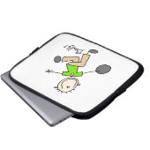 Strichmännchenmännliche Bowler-T - Shirts und Laptopschutzhülle (Vorne Knopf)