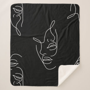 Strichzeichnungen für schwarze Frauen Sherpadecke