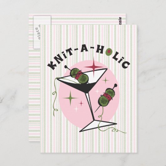 Strick-A-Holic Postkarte (Vorne/Hinten)