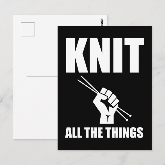 Strick alles Witzige Postkarte (Vorne/Hinten)