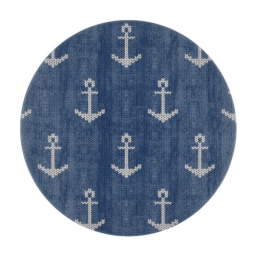 Strick-Anker Schneidebrett (Vorderseite)