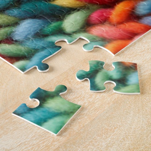 Strick aus Regenbogen, Gewebe Puzzle (Seite)