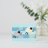 Strick aus Wollgarnen Visitenkarte (Stehend Vorderseite)