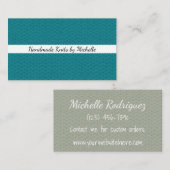 Strick-Beschaffenheit • Handgemachtes Handwerk Visitenkarte (Vorne/Hinten)