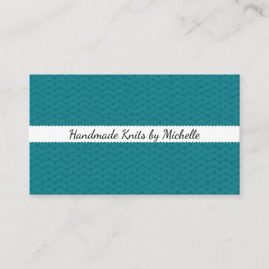 Strick-Beschaffenheit • Handgemachtes Handwerk Visitenkarte (Vorderseite)