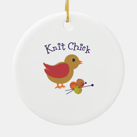 Strick Chick Keramikornament (Hinten)