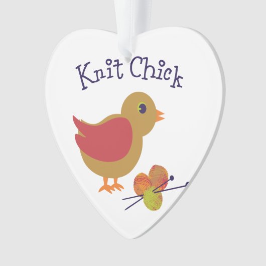 Strick Chick Ornament (Vorderseite)