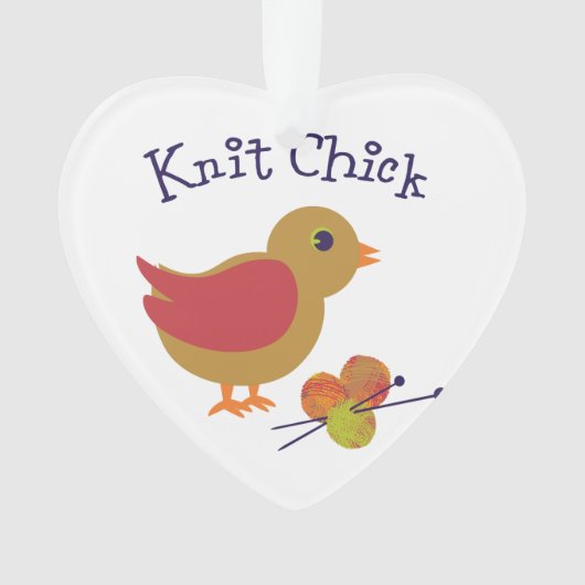 Strick Chick Ornament (Vorderseite)