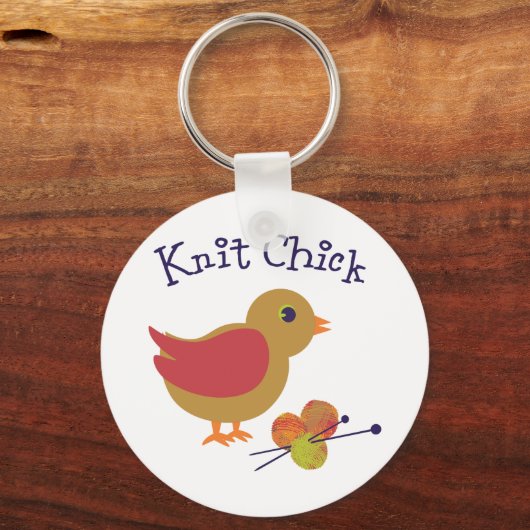 Strick Chick Schlüsselanhänger (Vorderseite)