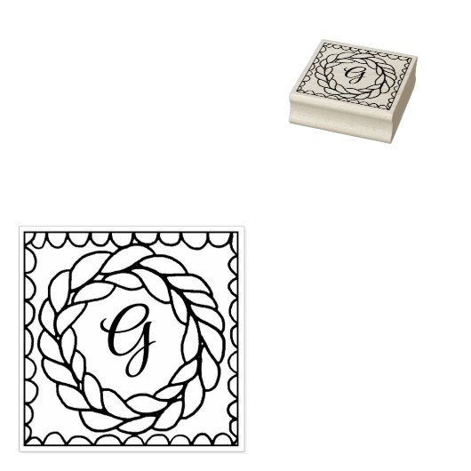 STRICK CIRCLE 2" Square Rubber Briefmarke + Ursprü Gummistempel (Stempel)