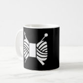 Strick + Crochet Garn Skein Handwerk {Dark} Kaffeetasse (Vorderseite Links)