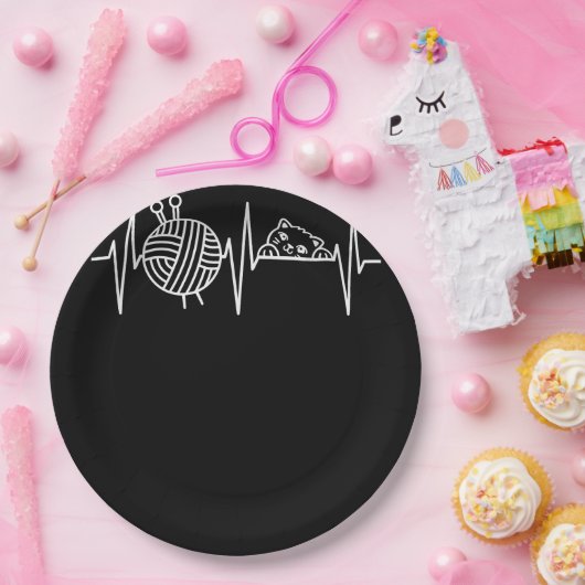 Strick Crochet Knitter Geschenk Crocheting Sheep K Pappteller (Party)