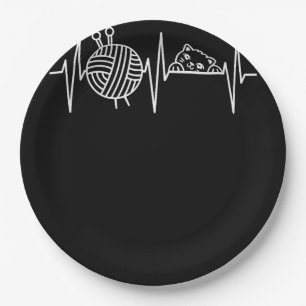 Strick Crochet Knitter Geschenk Crocheting Sheep K Pappteller