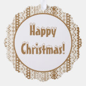 Strick der verblichenen Messe Isle Ornament Karte (Rückseite)