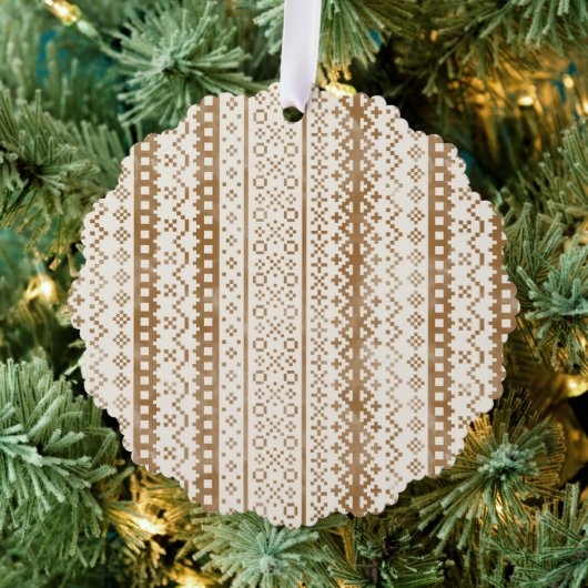 Strick der verblichenen Messe Isle Ornament Karte (Insitu (Baum))