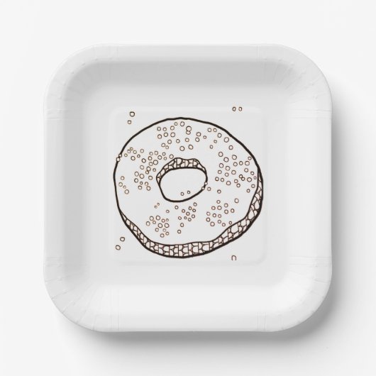 STRICK DONUT 7" Square Paper Teller (Vorderseite)
