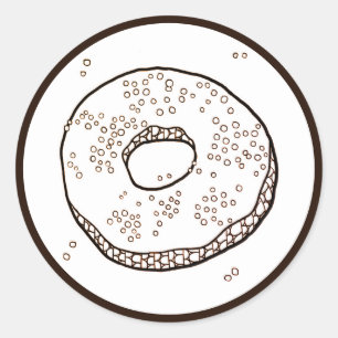STRICK DONUT große runde Sticker