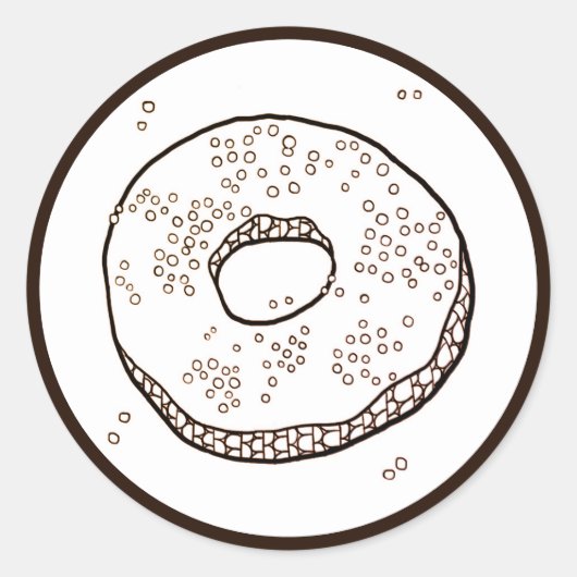 STRICK DONUT große runde Sticker (Vorderseite)