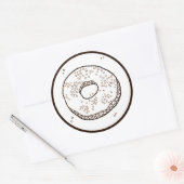 STRICK DONUT große runde Sticker (Umschlag)