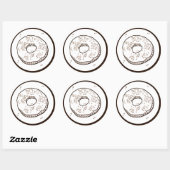 STRICK DONUT große runde Sticker (Blatt)