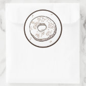 STRICK DONUT große runde Sticker (Tasche)