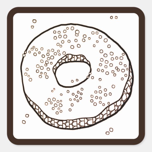STRICK DONUT Kleine Aufkleber am Platz (Vorderseite)