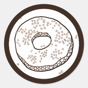 STRICK DONUT Kleine Rundkleber Runder Aufkleber
