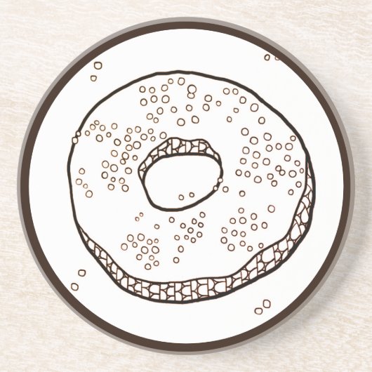 STRICK DONUT Round Sandstone Untersetzer (Vorne)
