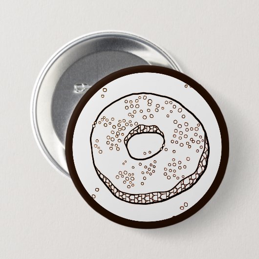 STRICK-DONUT-Rundstecker Button (Vorne & Hinten)