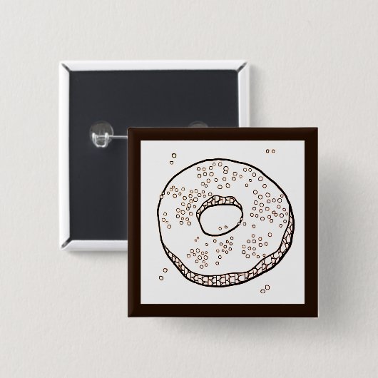 STRICK DONUT Square Button Button (Vorne & Hinten)