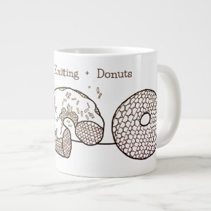 STRICK-DONUTS Große weiße Tasse