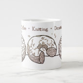 STRICK-DONUTS Große weiße Tasse (Vorderseite)