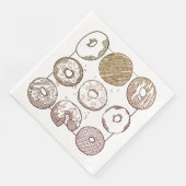 STRICK DONUTS Standard Dinner Paper Napkins Serviette (Ecke)