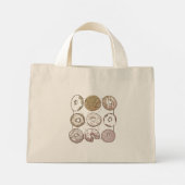 STRICK DONUTS Tiny Tote Bag Mini Stoffbeutel (Rückseite)
