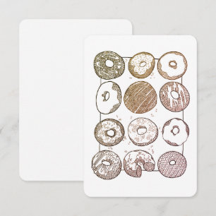 STRICK DOZEN DONUTS 3.5x5 Flachkarte Karte