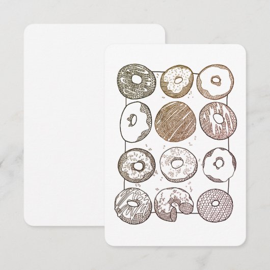 STRICK DOZEN DONUTS 3.5x5 Flachkarte Karte (Vorne/Hinten)