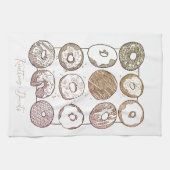 STRICK DOZEN DONUTS Küchenwäsche Handtuch + Text (Horizontal)