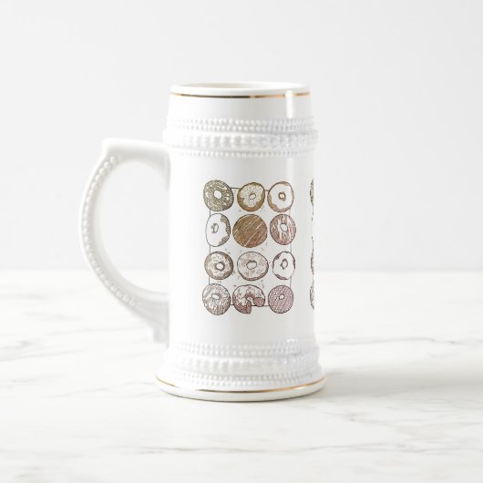 STRICK DOZEN DONUTS Stein Bierglas (Links)