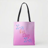 Strick Eat Sleep Strick - Strickprojekt Tasche (Vorderseite)