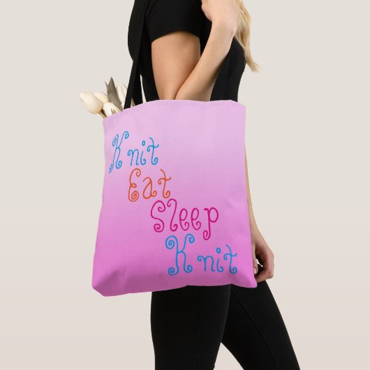 Strick Eat Sleep Strick - Strickprojekt Tasche (Von Nahem)