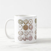 STRICK EIN DUTZEND DONUTS Weiße Tasse (Links)