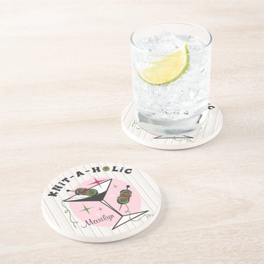 Strick-EIn-Holic Sandstein Untersetzer (Seite)