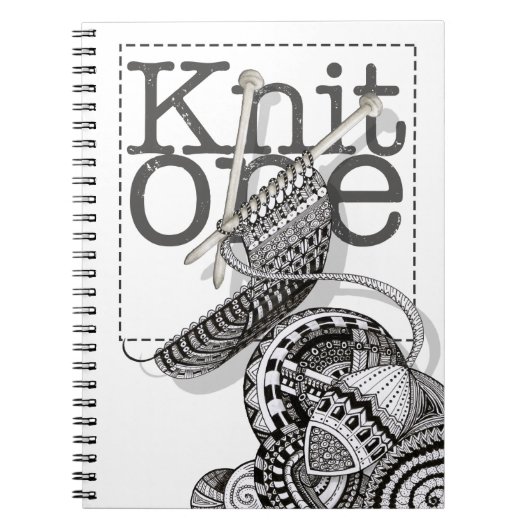 Strick eine Gekritzel-Kunst Notizblock (Vorderseite)