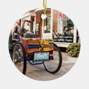 Strick einer, Schraubendraht zwei Keramik Ornament