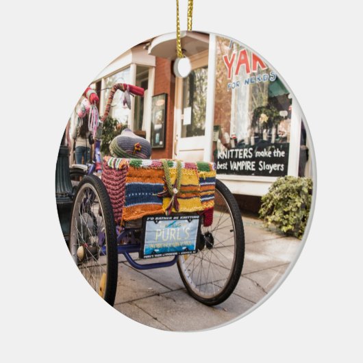 Strick einer, Schraubendraht zwei Keramik Ornament (Links)